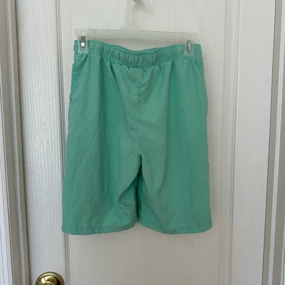 Hurley Boys Athletic Green Shorts Elastic Waist Band with Drawstring, Sz LGG